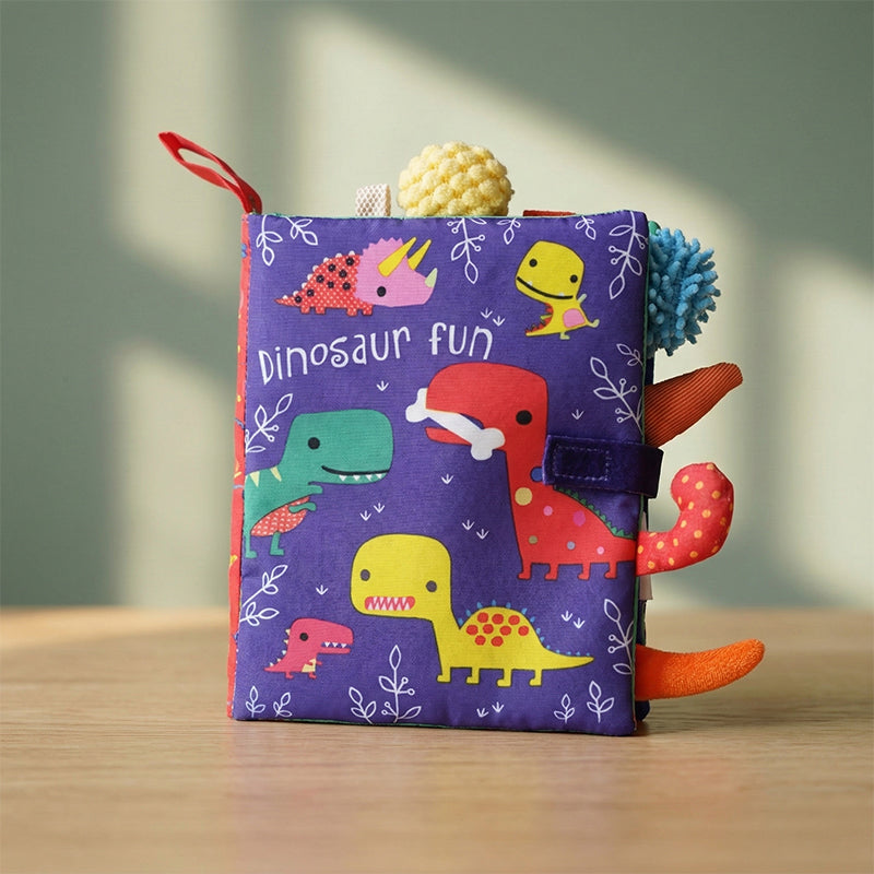 Livre sensoriel en tissu pour bébé, 4 thèmes