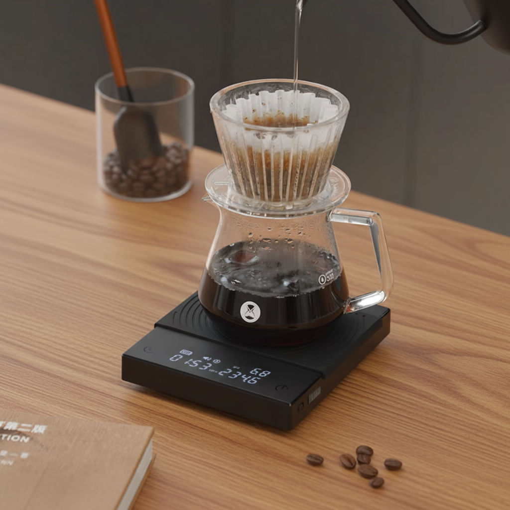 Balance Numérique de Café en Acrylique | Précision de 0,1 g pour une Infusion Parfaite et Minimaliste 0