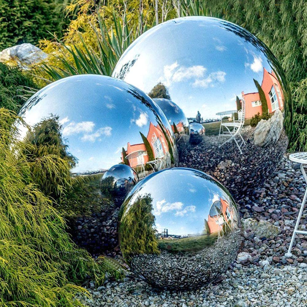 Boules de Jardin Décoratives en Acier Inoxydable