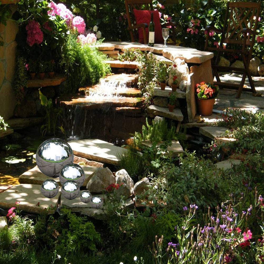 Boules de Jardin Décoratives en Acier Inoxydable