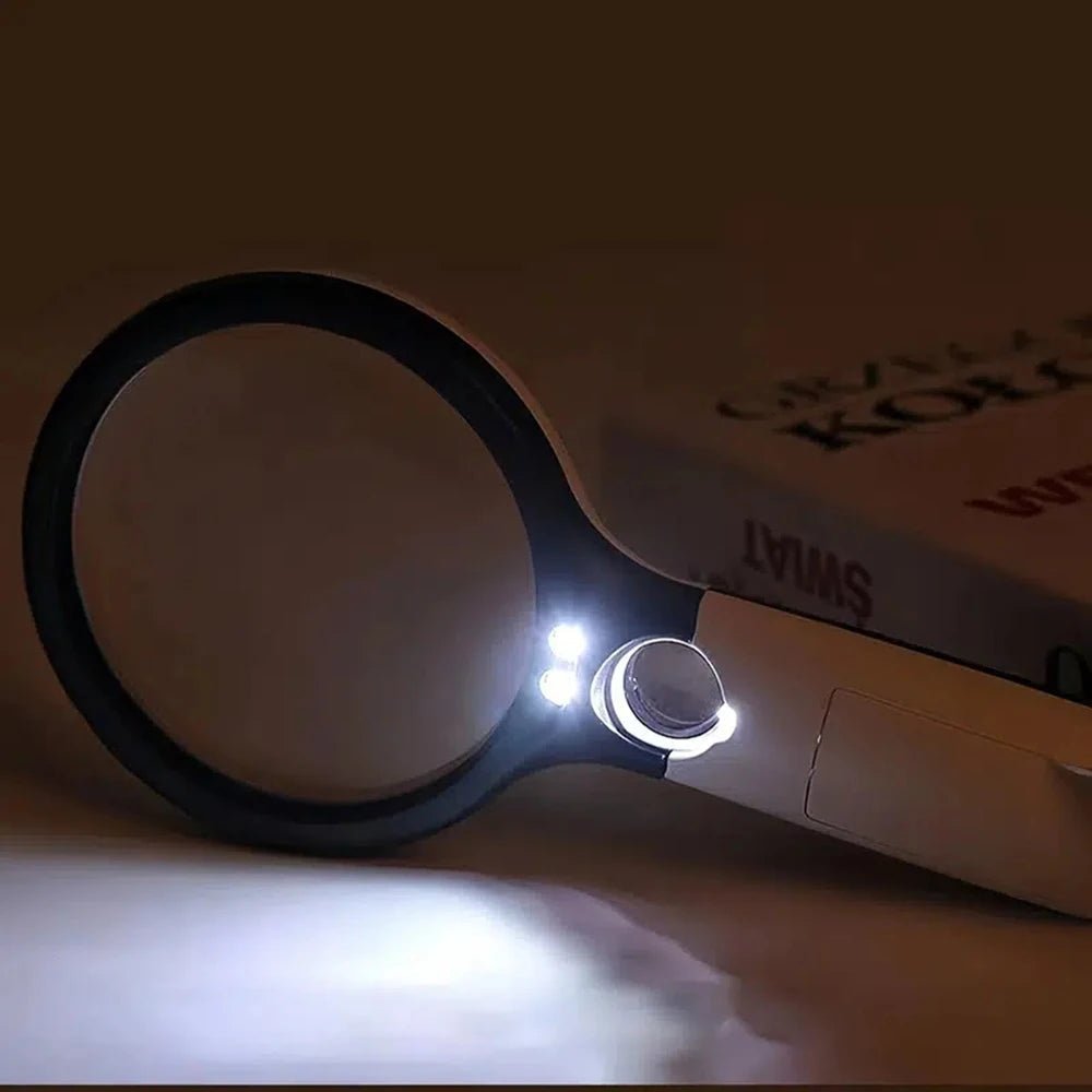 LED Handheld Magnifier, 3x and 45x