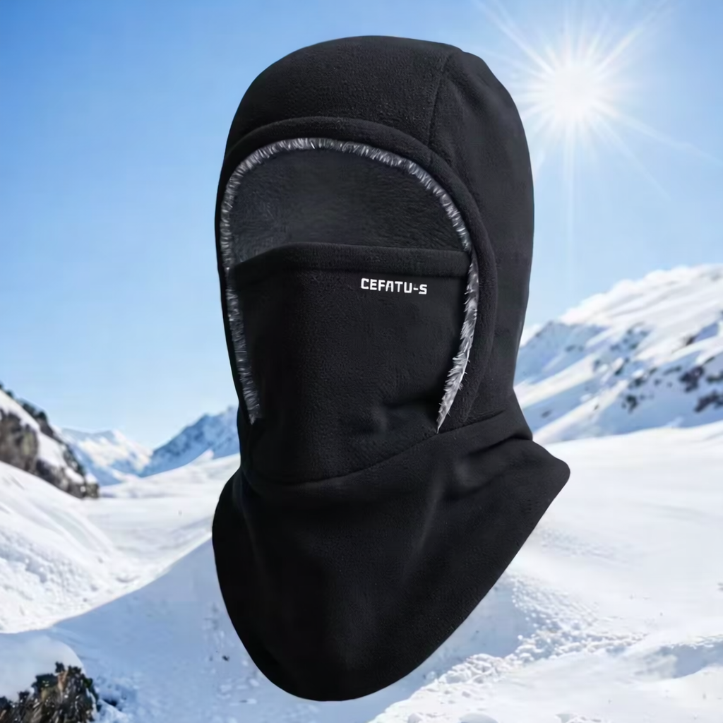 Cagoule thermique 3 en 1 en polaire coupe-vent