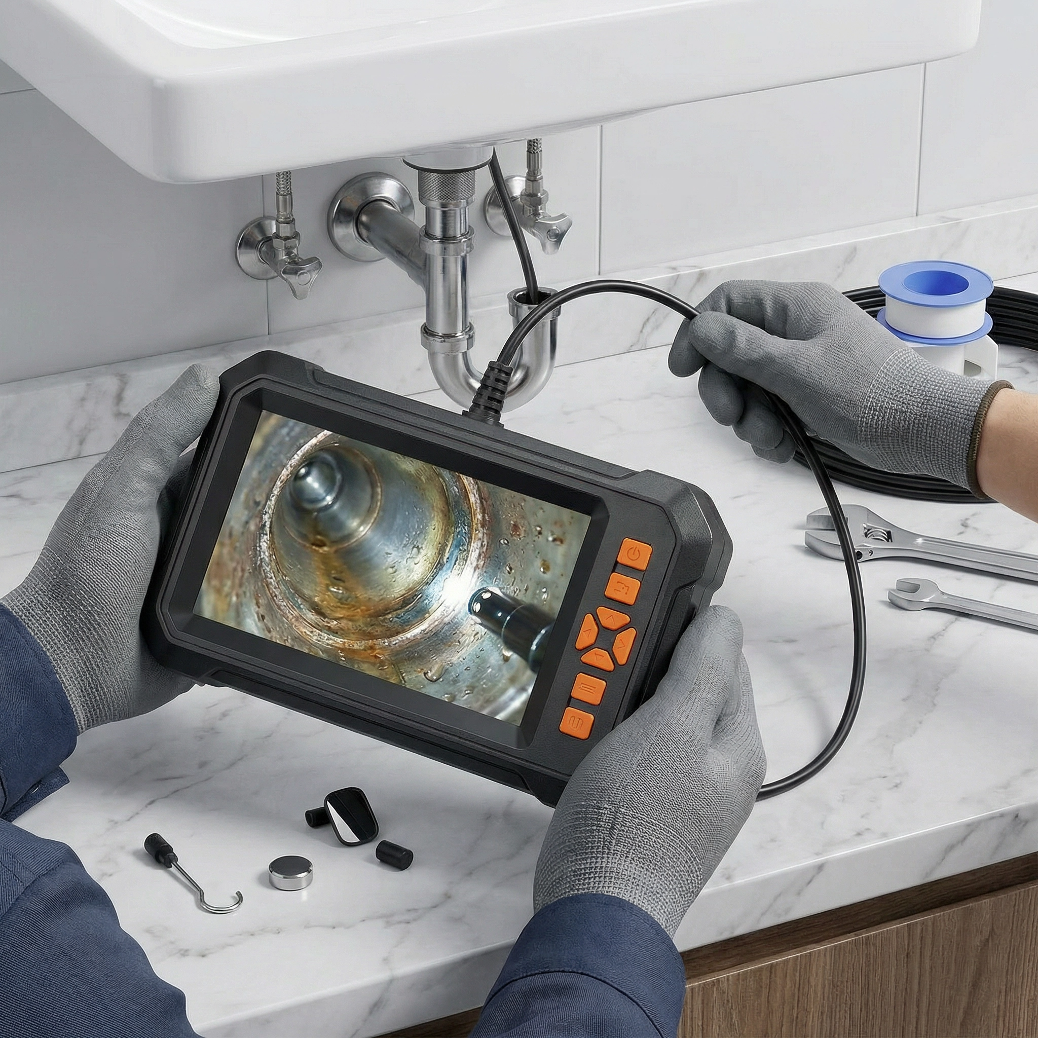 Caméra Endoscopique HD 1080P Étanche avec Éclairage LED | Inspection Précise pour Espaces Inaccessibles 3