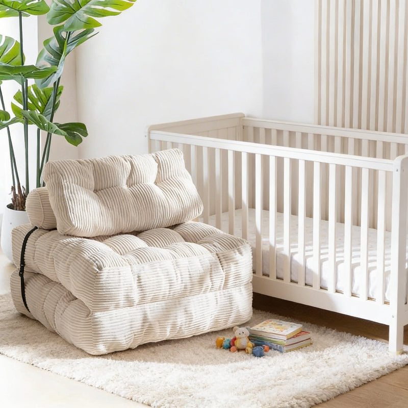 Chaise Longue Pliable Marlow en Tissu Premium | Design Élégant et Confort Optimal pour Espaces Modernes 3