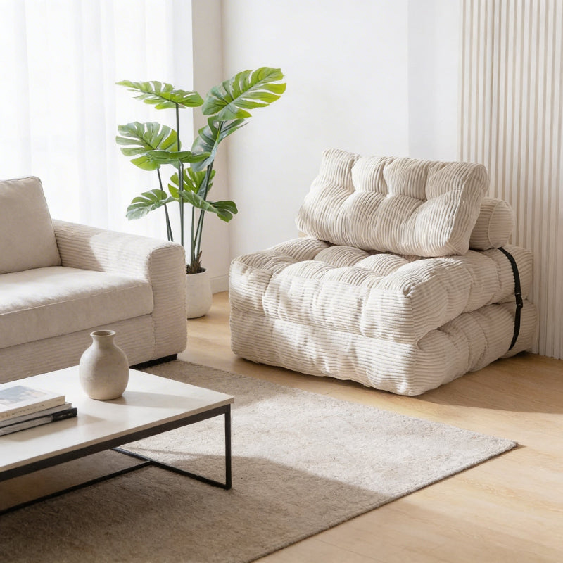 Chaise Longue Pliable Marlow en Tissu Premium | Design Élégant et Confort Optimal pour Espaces Modernes 8