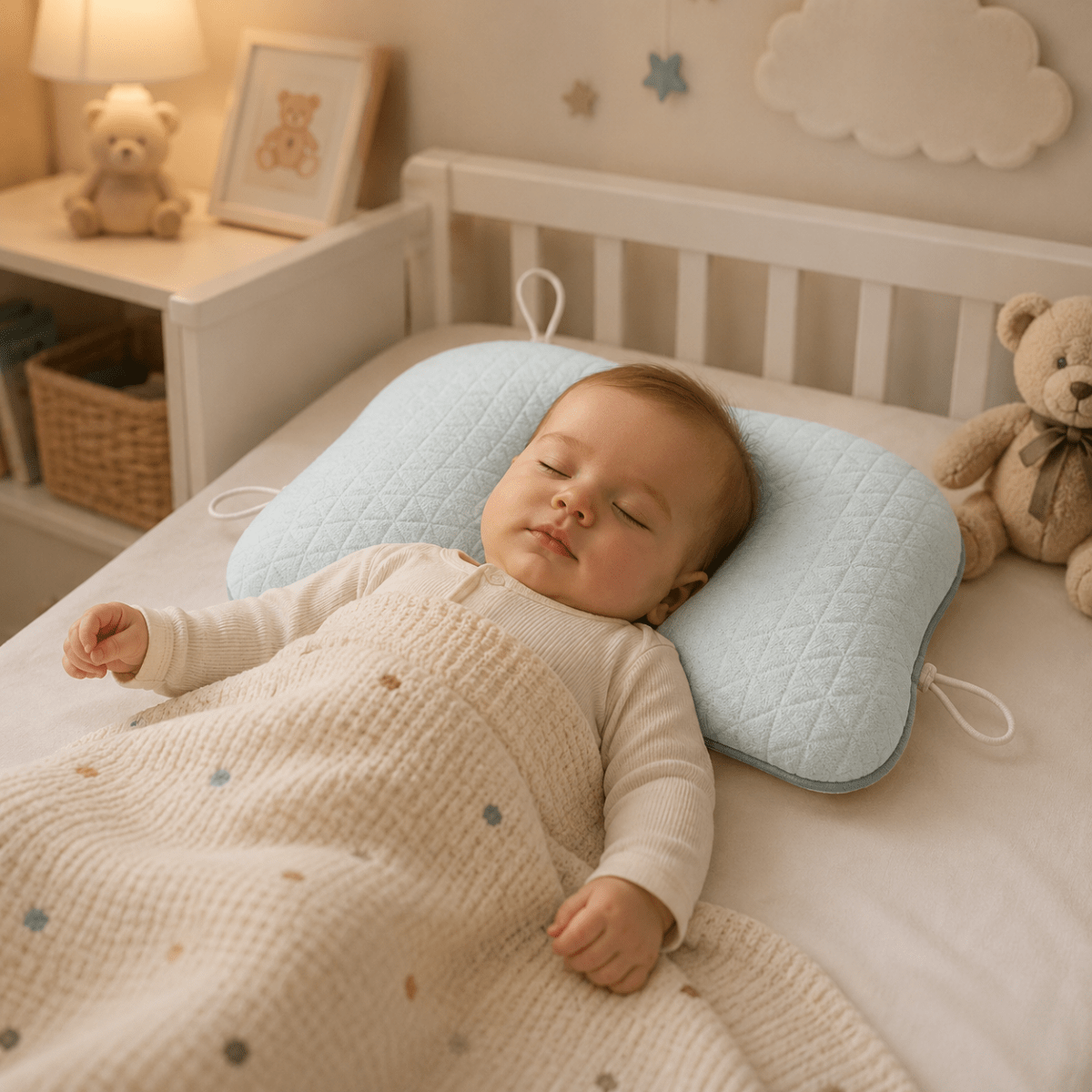 Coussin Ergonomique pour Bébé en Tissu Doux