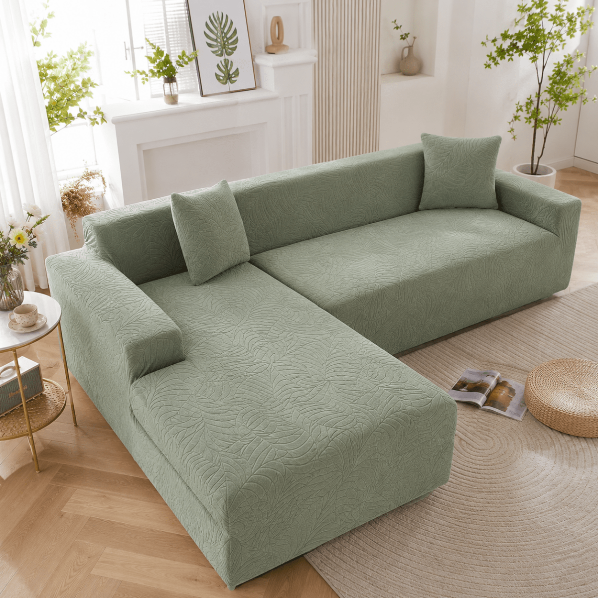 Polyester Cover for L-Shaped Corner Sofas