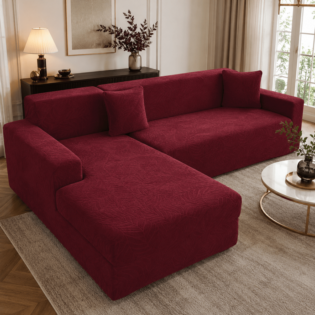 Polyester Cover for L-Shaped Corner Sofas