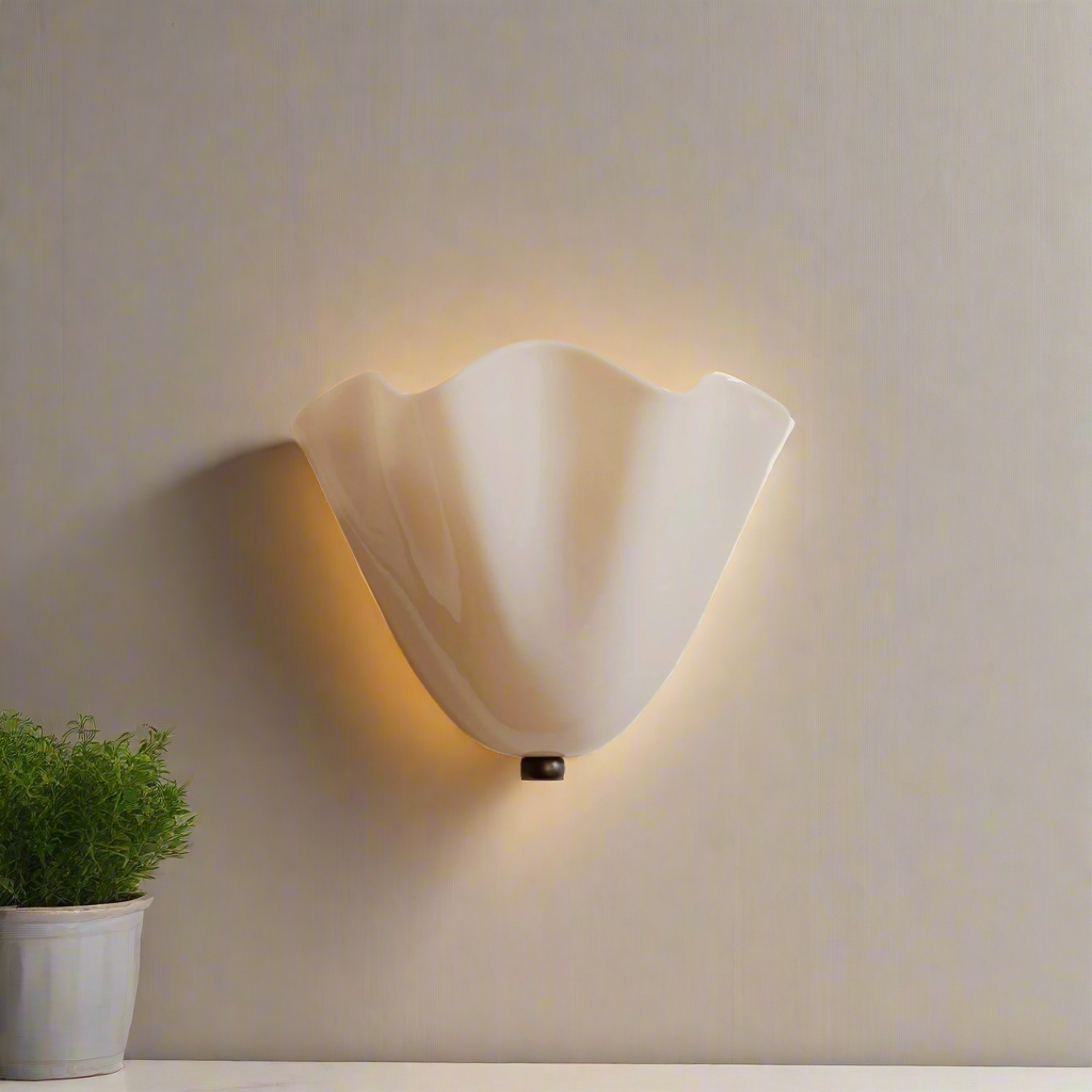 Coastal Glass Wall Sconce - Vintage Shell Design 2