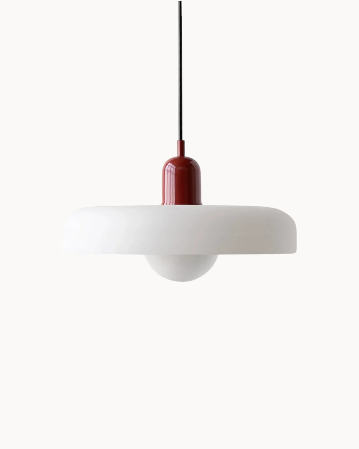 Suspension en verre bicolore, lumière chaude