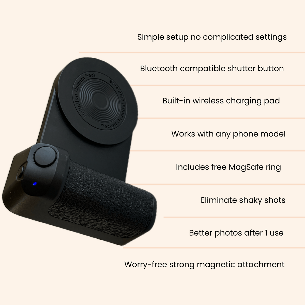Dimpzy - Perche à Selfie, Stabilisateur et Batterie