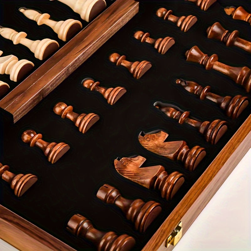 Jeu d'échecs en bois magnétique – Maison Elmora