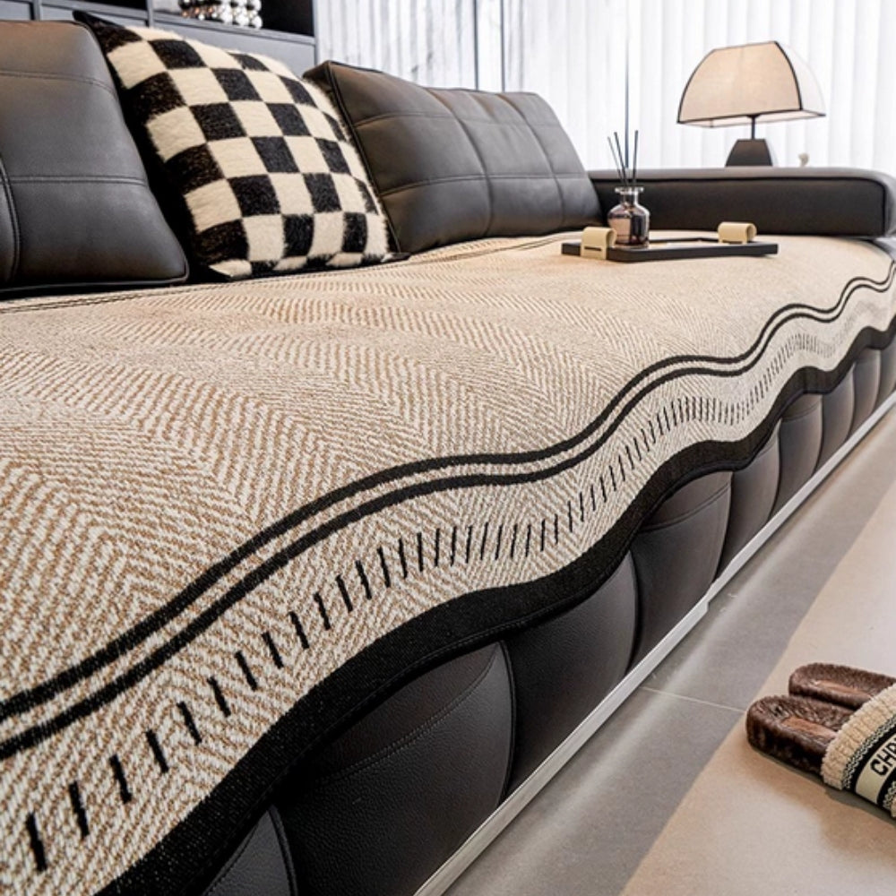 Housse de Canapé Moderne à Bords Ondulés – Desert Wave