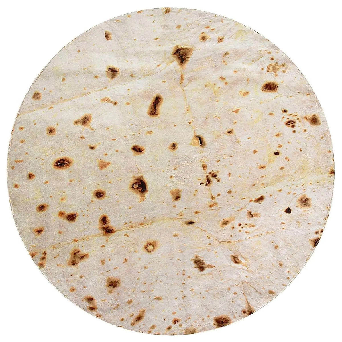 Plaid rond en flanelle imprimé pizza géante