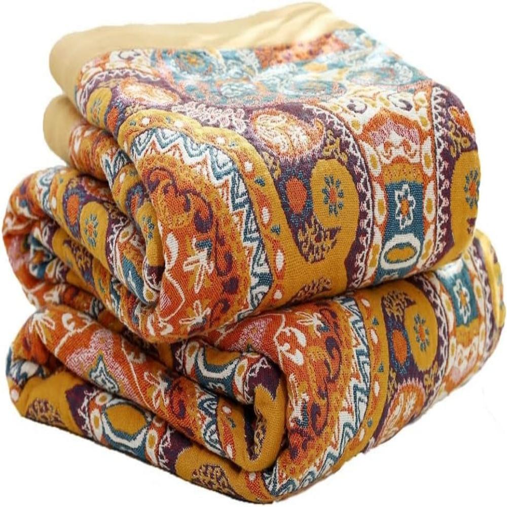 100% Cotton Sunrise Blanket - Boho Sofa Throw