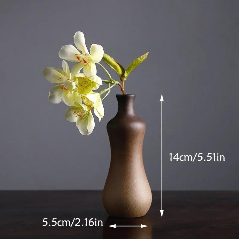 Accent Zen Earth-Tone Vase – Kiln-Fired Ceramic