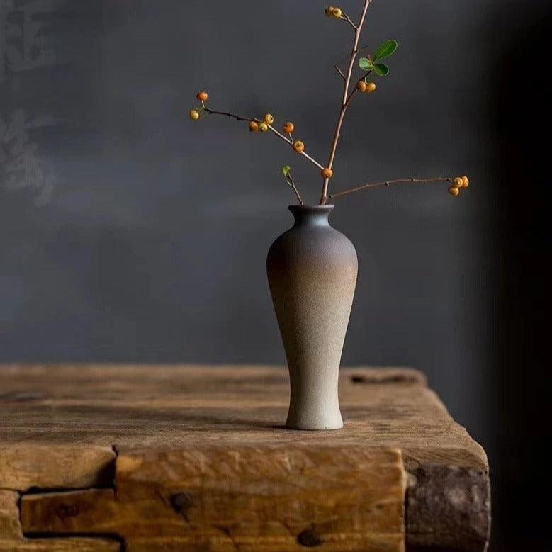 Accent Zen Earth-Tone Vase – Kiln-Fired Ceramic