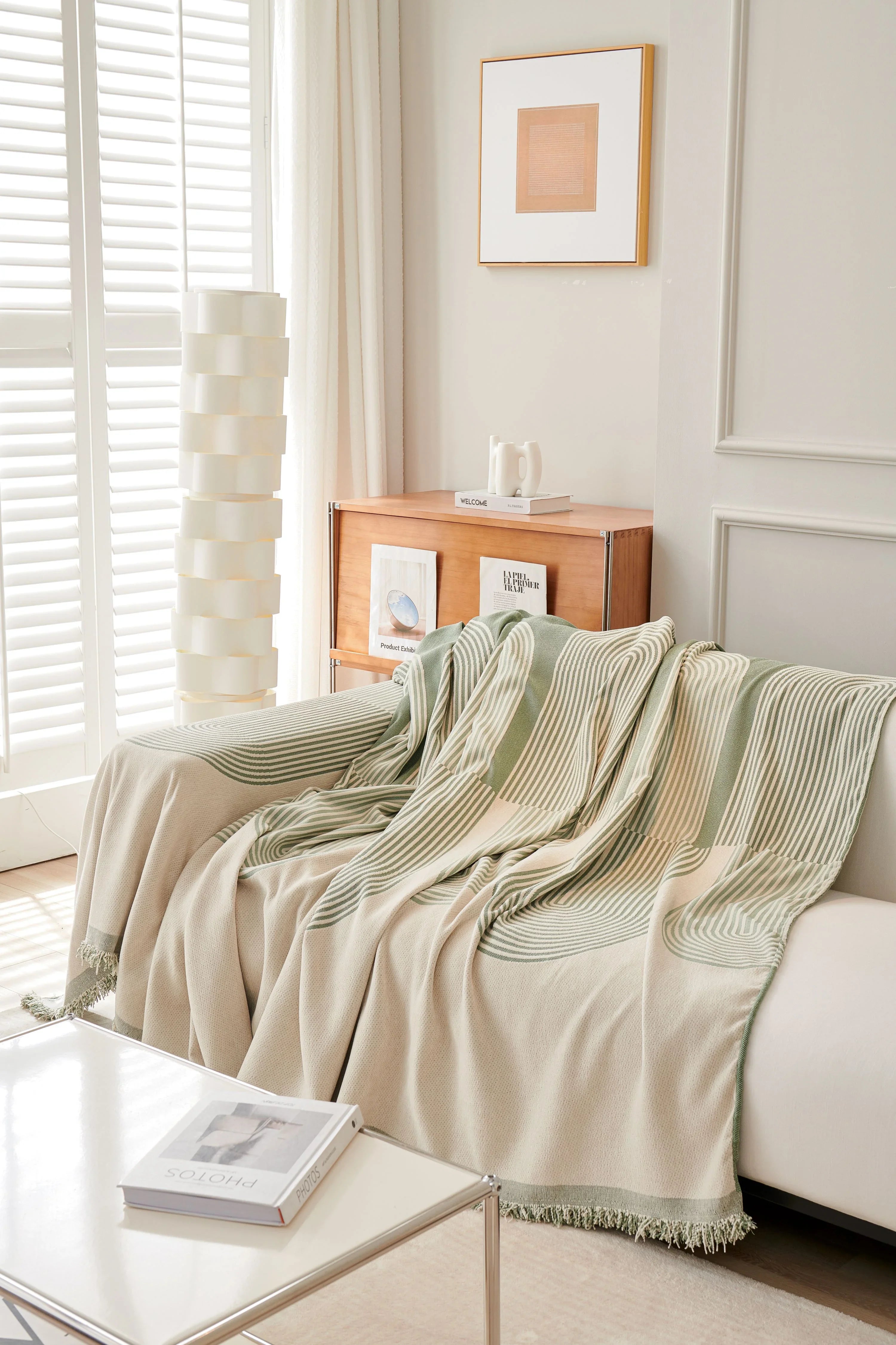 Chenille Throw - Pistachio Green