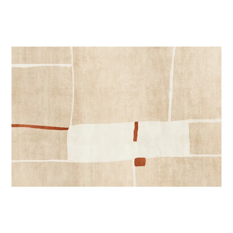 Contemporary Zen-Inspired Textured Neutral Living Room Rug