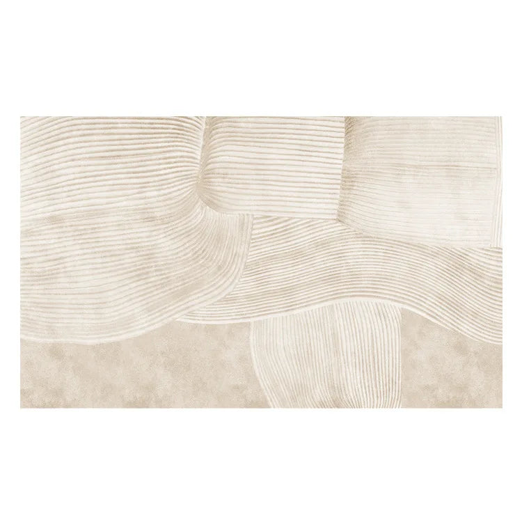 Contemporary Zen-Inspired Textured Neutral Living Room Rug