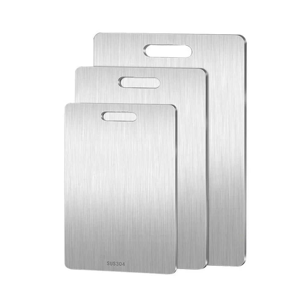 Planche à découper en acier inoxydable revêtu titane