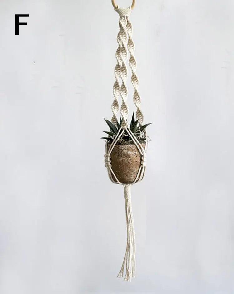Macramé Hanging Planter – Woven Cotton