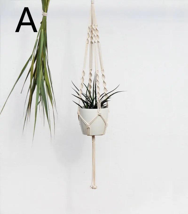 Macramé Hanging Planter – Woven Cotton