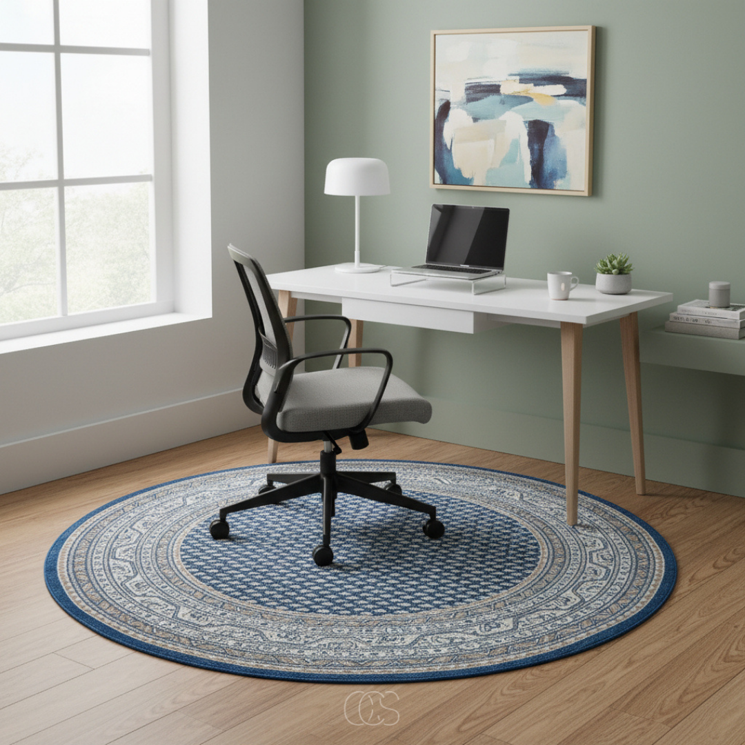Modern Intricate Patterned Circle Rug - 160x160cm