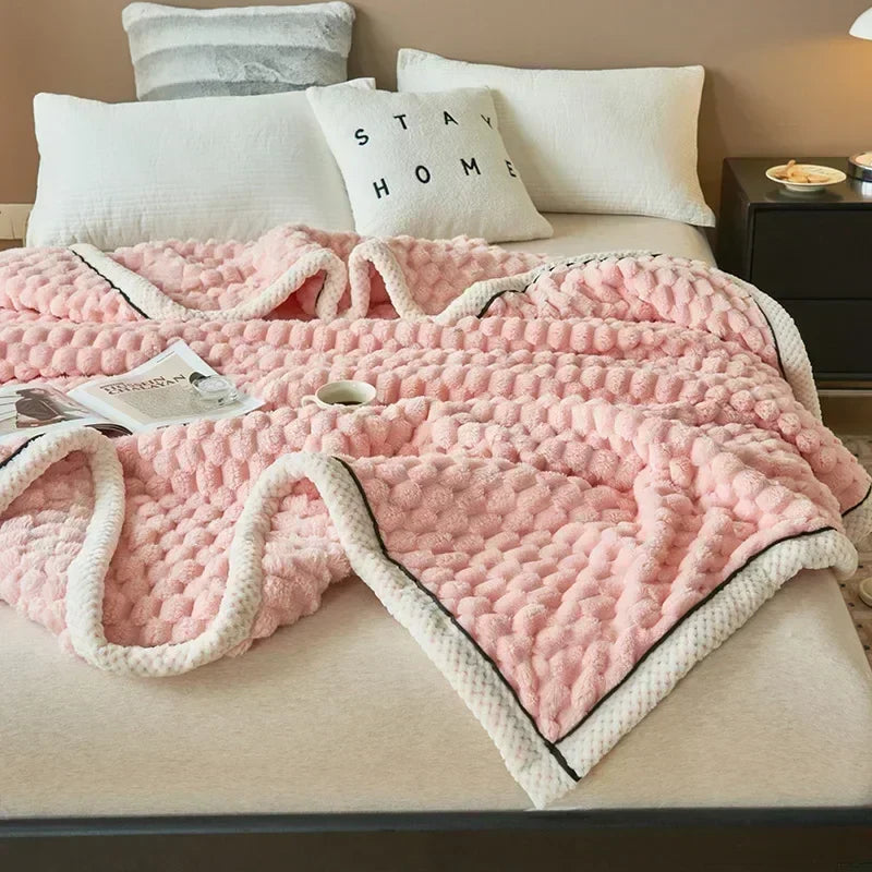 Modern Soft Flannel Autumn Blanket - Breathable Throw