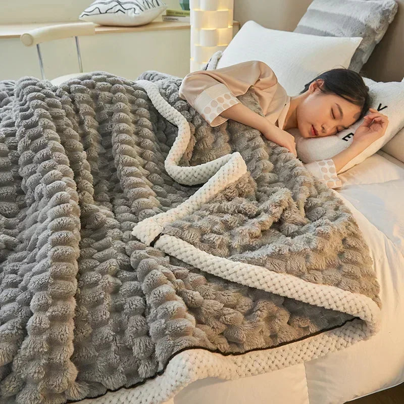 Modern Soft Flannel Autumn Blanket - Breathable Throw