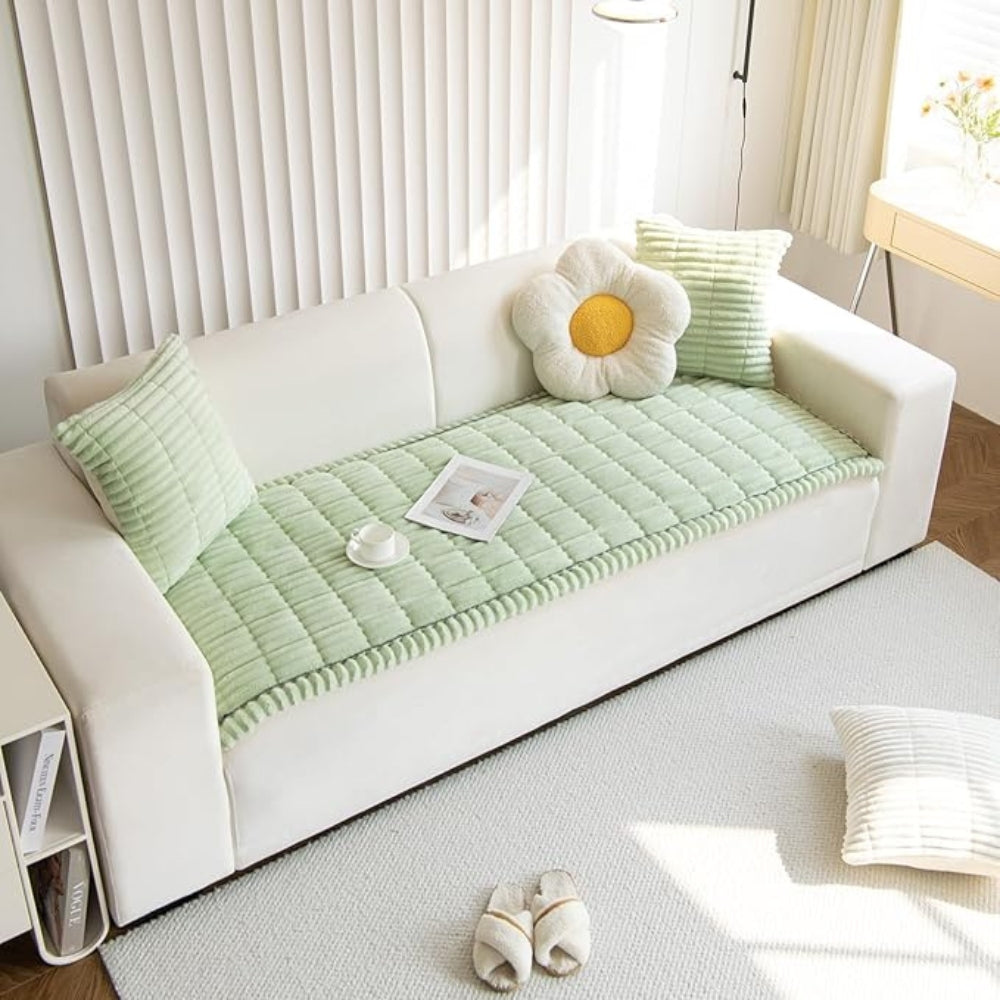 Jeté Canapé Bordure Volantée - Plaid Plush Décoratif
