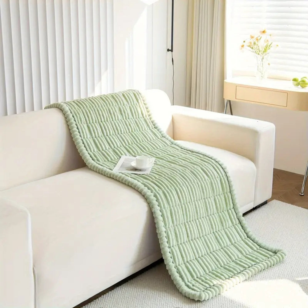 Jeté Canapé Bordure Volantée - Plaid Plush Décoratif
