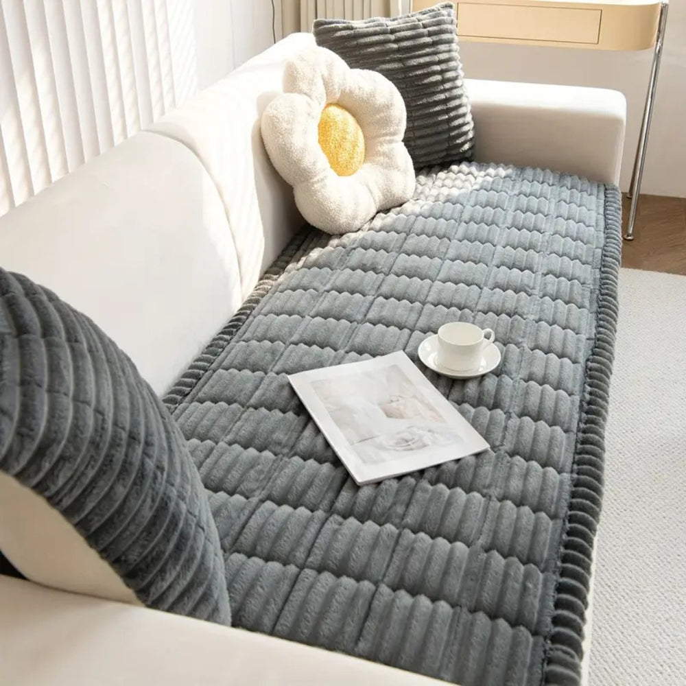 Jeté Canapé Bordure Volantée - Plaid Plush Décoratif