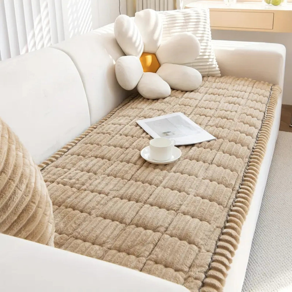 Jeté Canapé Bordure Volantée - Plaid Plush Décoratif