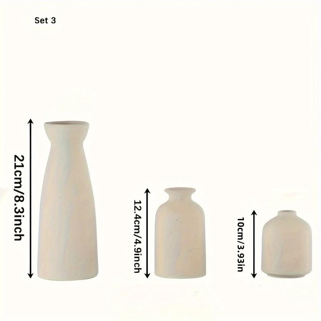 Speckled Ceramic Vase Set – Trio of Organic Vessels
