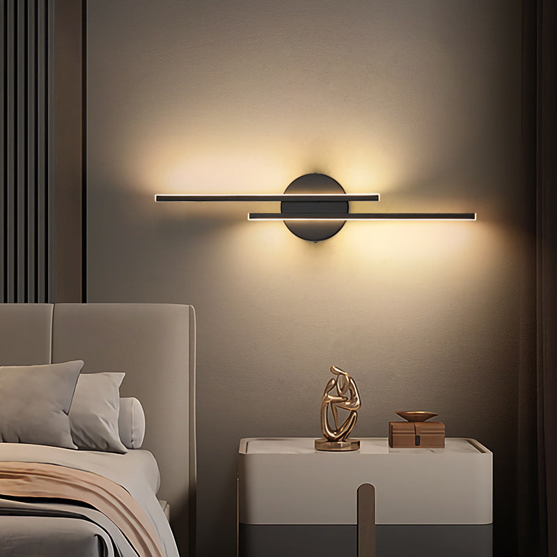 Applique murale LED design linéaire et disque