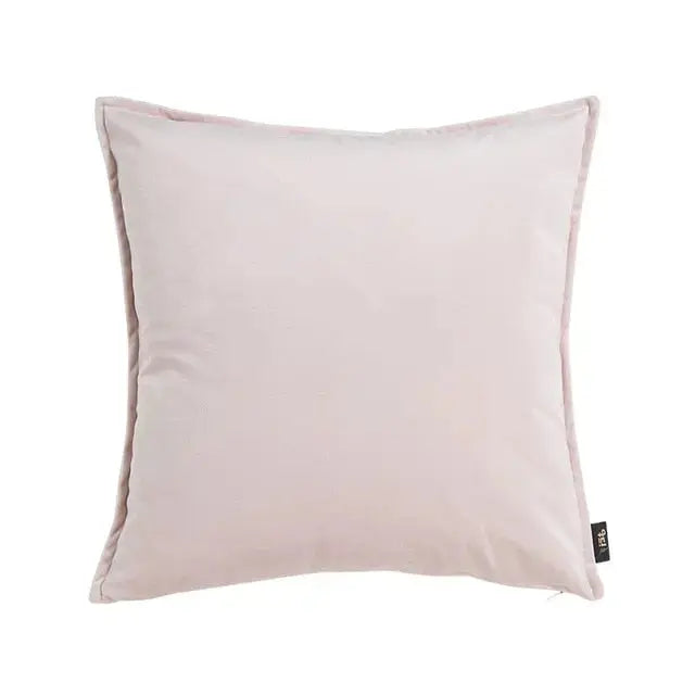 Housse de coussin en velours à bordure flanelle