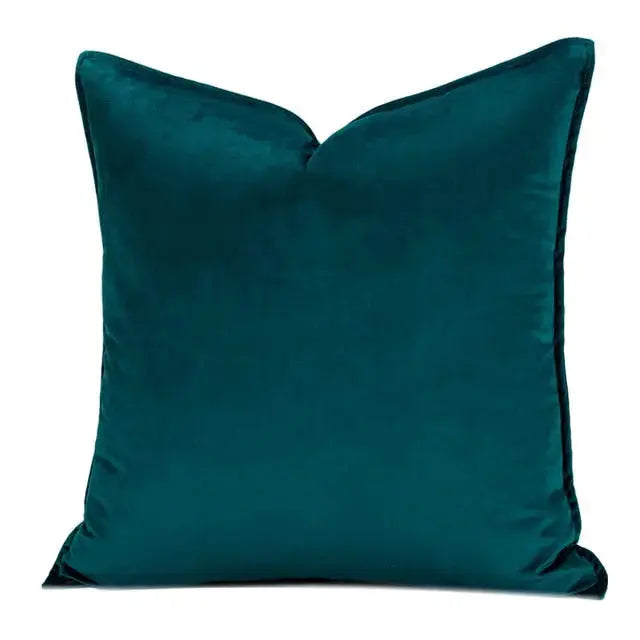 Housse de coussin en velours à bordure flanelle