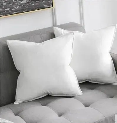 Housse de coussin en velours à bordure flanelle