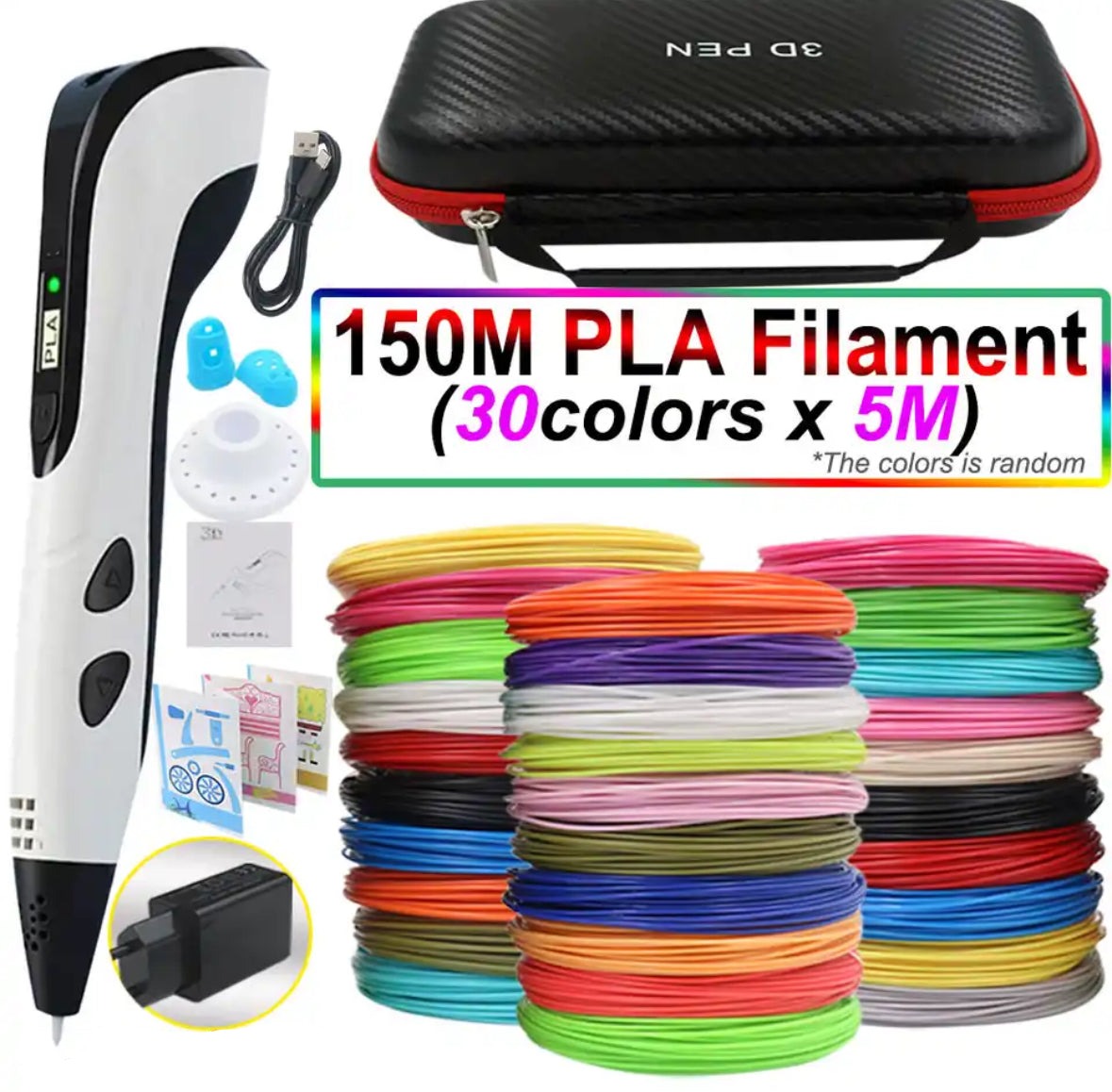 Stylo 3D avec écran LED et filament PLA