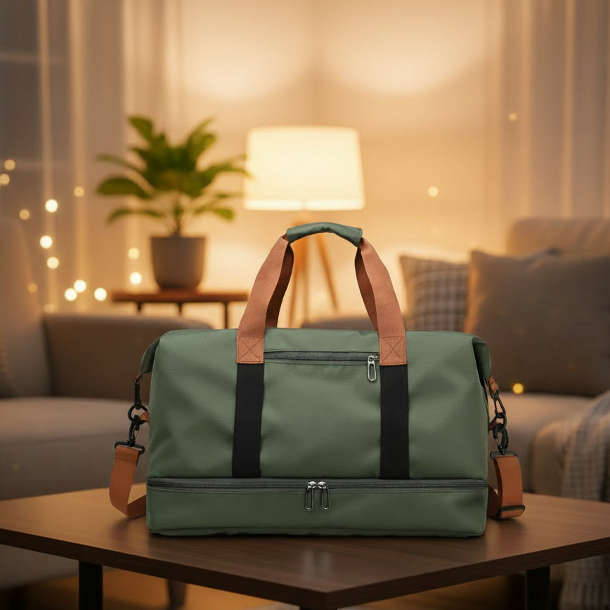 FITVOYAGE | Sac de Sport Élégant avec Compartiment à Chaussures | Organisation Optimale pour les Voyageurs Actifs 0