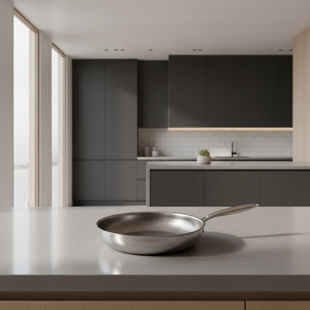 FORGEON | Poêle Antiadhésive en Titane Martelé avec Surface Naturelle | Design Élégant pour une Cuisine Raffinée 0