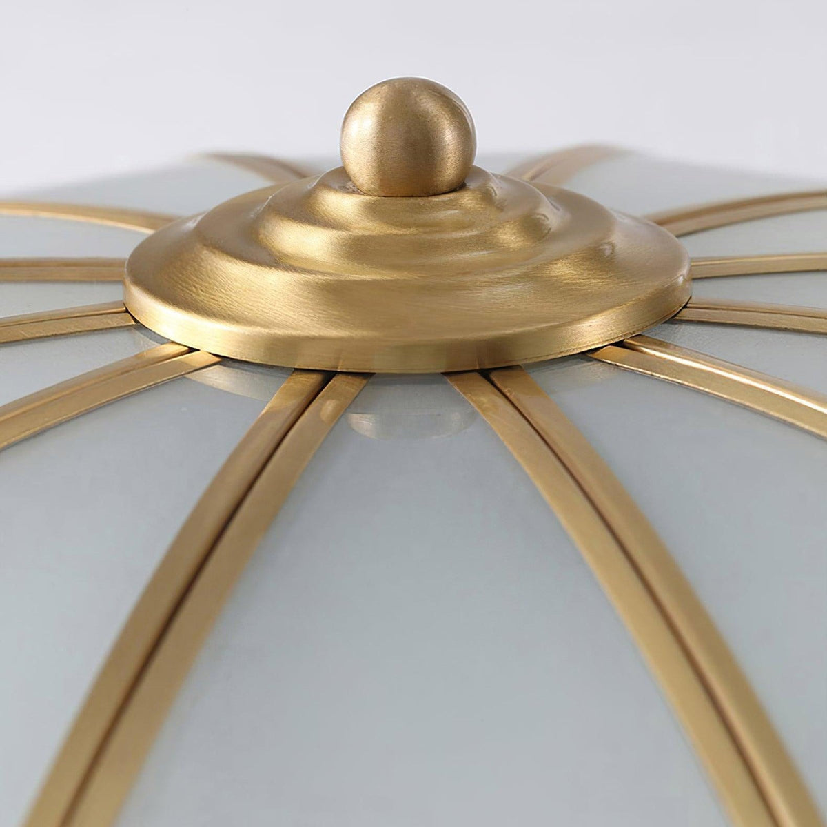 Plafonnier fleur en verre dépoli, 3 à 6 lumières