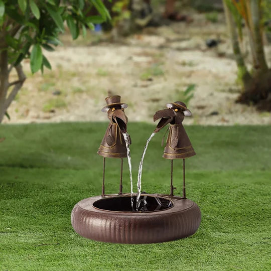 Fontaine à Eau Animale en Polyrésine | Élément Décoratif Unique pour un Jardin Apaisant 5