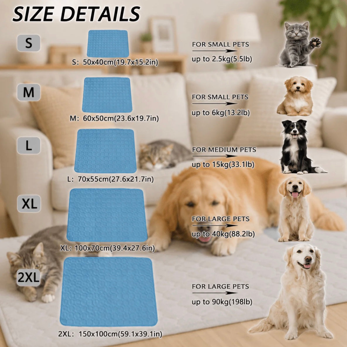 Lit Rafraîchissant pour Chiens et Chats