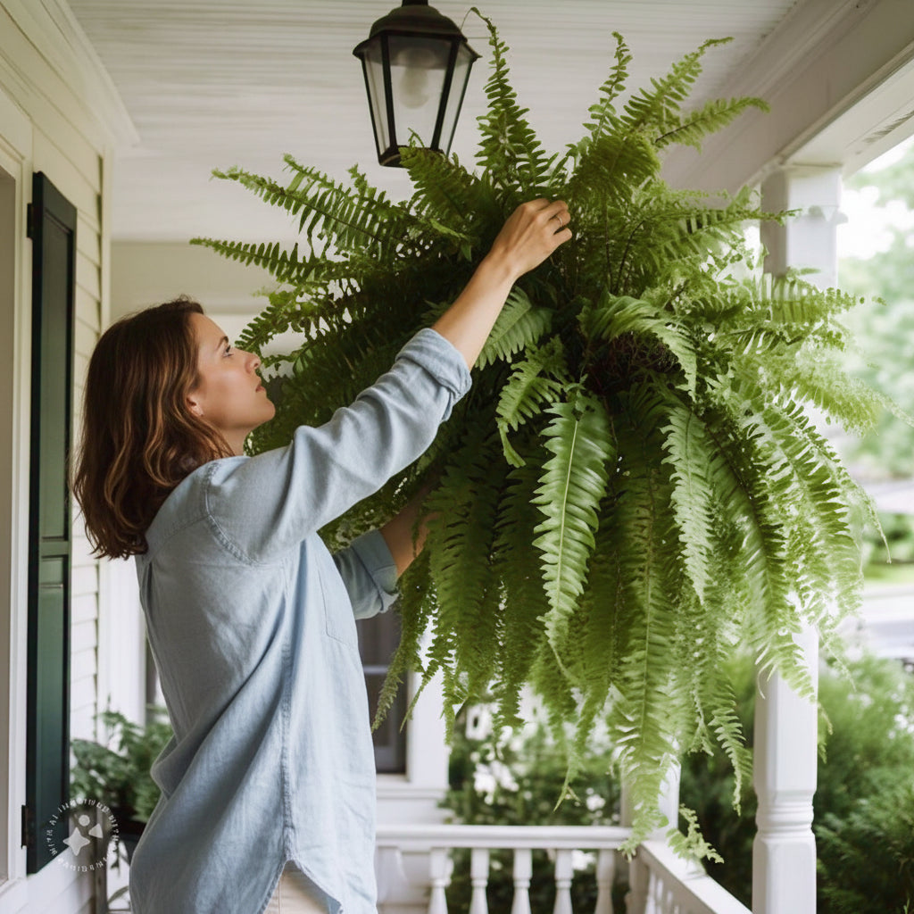 Fougère Artificielle de Boston en Plastique Résistant aux UV | Plante Élégante et Durable pour Décoration Extérieure Luxueuse 0