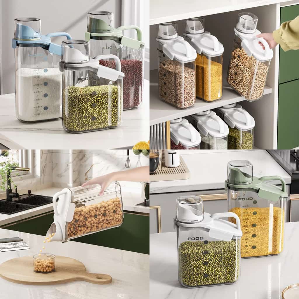 Airtight Cereal Storage Containers Set