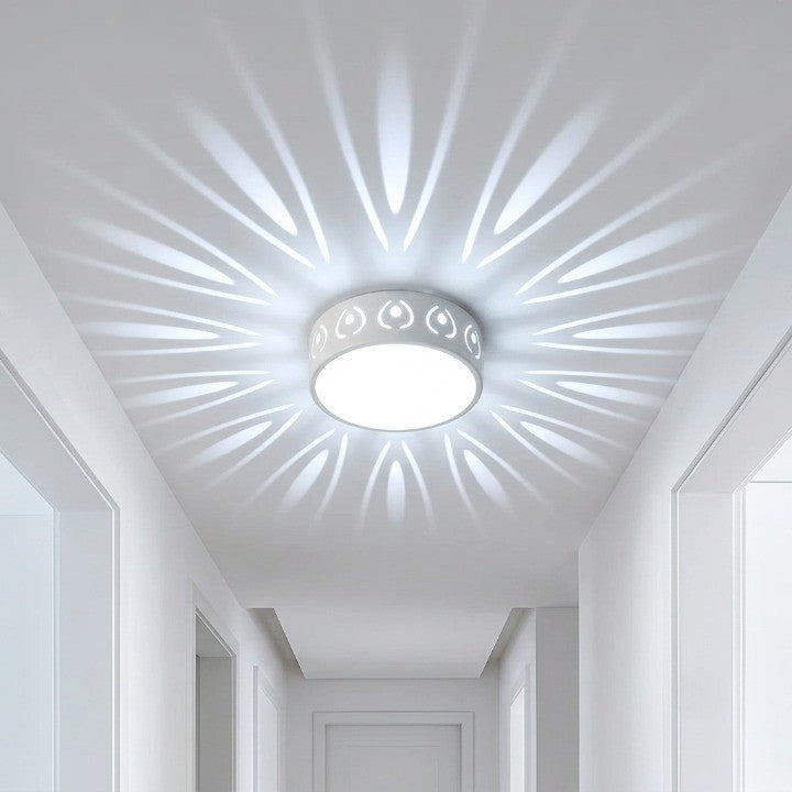 Crystal Acrylic LED Ceiling Light, Ray Pattern