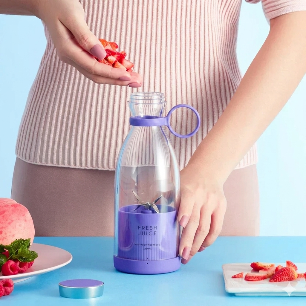 Rechargeable Portable Blender, 420 ml, 6 Blades