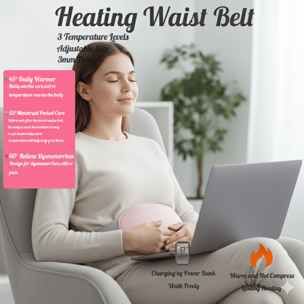 Bellybliss Coussin Chauffant Abdominal avec Vibrations